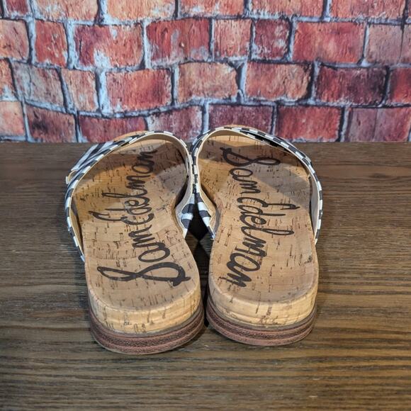 Sam Edelman Hattie Gingham Cross Slide Size 7 - Picture 4 of 7